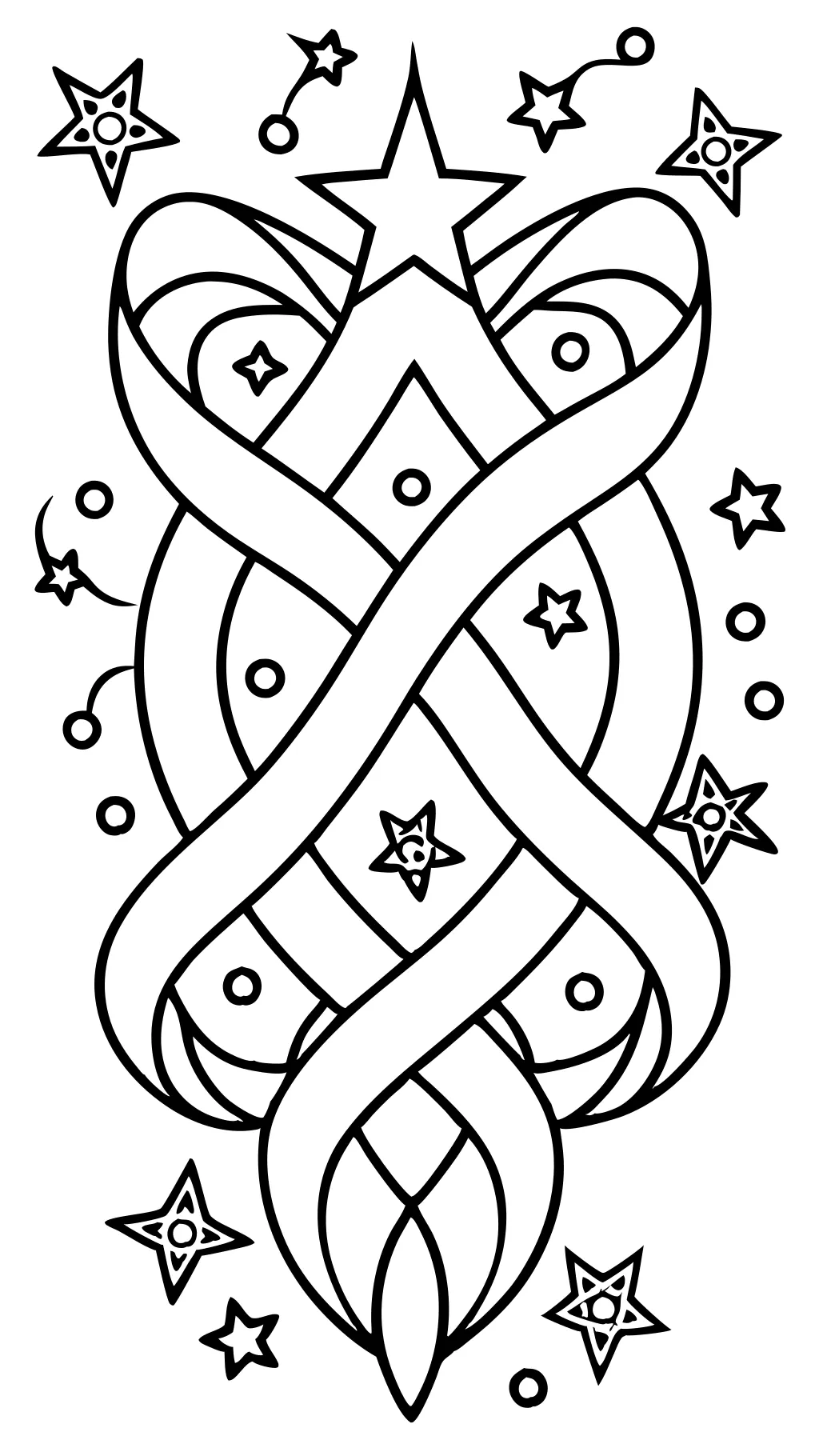 ribbon coloring page